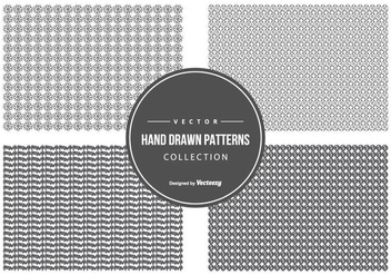 Cute Hand Drawn Pattern Collection - vector gratuit #440561